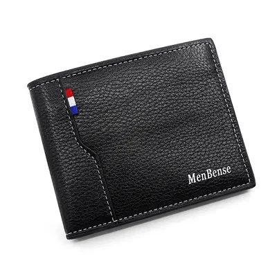 Men's PU Leather Short Wallet, Multi-Card Slot, Coin Pocket - 6