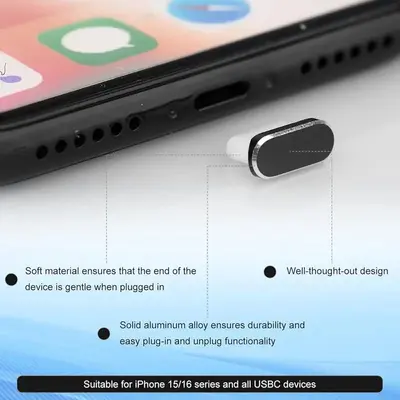 Telefon Toz Koruma Tıpası Seti USB C Toz Koruma Tıpası iPhone 15 / 16 için Toz Koruma Temizleme Seti