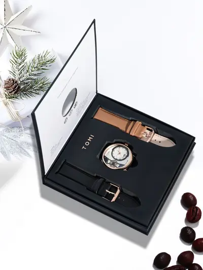 TOMI Watch Non-mechanical Simple Fashion Gift Box Business Men's Watch Manufacturer Drop Shipping Fashion Belt Men's Watch - 9