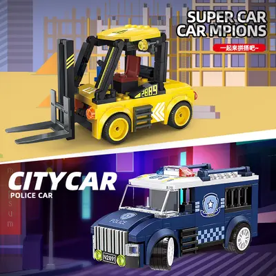 Boys Educational Small Particle Building Block Sports Car Model Set