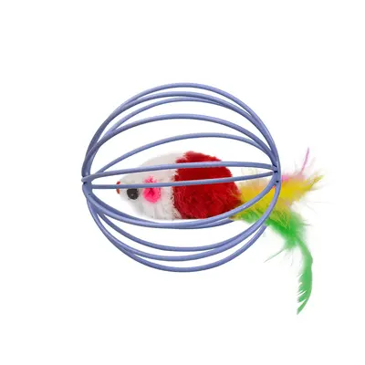 Mouse-Shaped Cat Scratching Ball, Rolling Cat Toy - 5