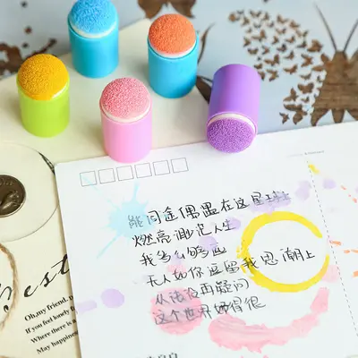外贸儿童益智玩具创意手工DIY制作材料幼儿园海绵手指套绘画套装
