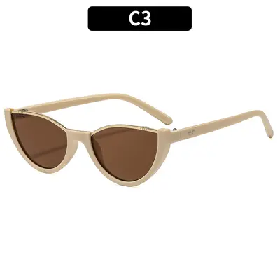 Cat-Eye-Halbrahmen-Partysonnenbrille mit UV-Schutz - 8
