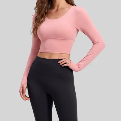 Juyitang Women's Yoga Set, Open Back, Padded-Bra-Free - 9