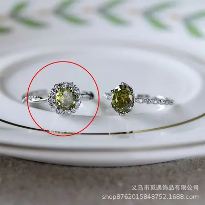 Vintage sparkle zircon open ring for women - 9