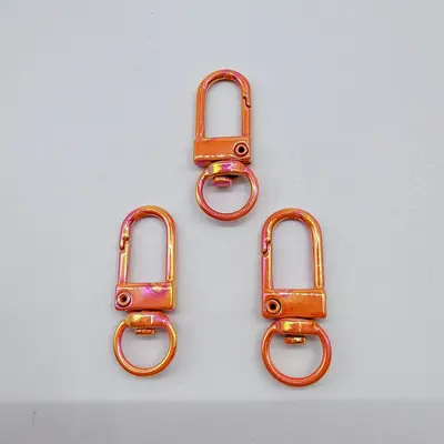 UV-Plated Colored Spring Key Ring Clasp, DIY Jewelry Accessory - 13