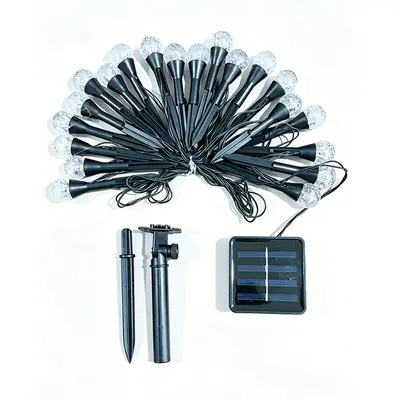 Solar Lawn Light String, Petal Lights with Built-in Battery, LED