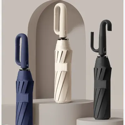8-Rib Automatic Umbrella, Rain and Sun Use, UV Protection, for Men and Women