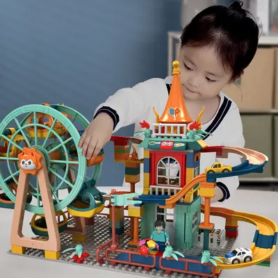 Children's Large Building Blocks Set, Ferris Wheel and Windmill - 9