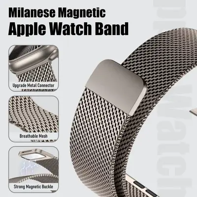Milanese Steel Band for Apple Watch Ultra 2, Magnetic Closure