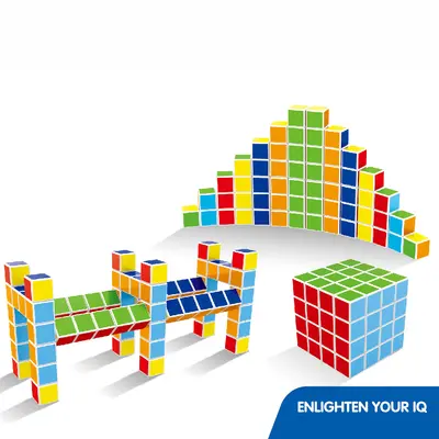 Children's Educational Magnetic Dinosaur Puzzle Blocks, 4.3 Squares, Boxed