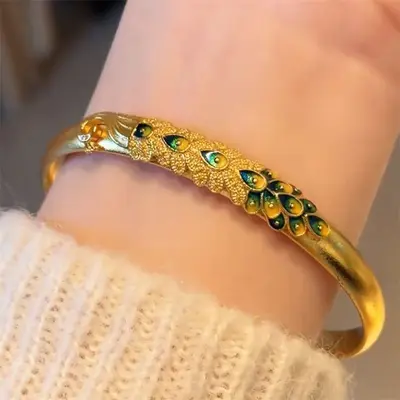 Vietnam kum altın 5mm antik miras bilekliği kadın buzlu düz halka katı alaşımlı altın kaplama bileklik tedarik toptan - 12