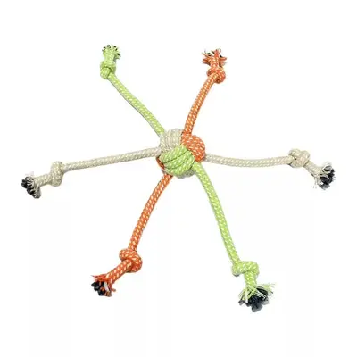 Handmade Woven Cotton Rope Durable Dog Chew Toy - 6