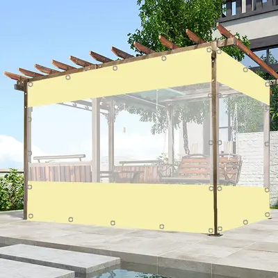 Fully transparent plastic fabric for courtyard windproof and rainproof fabric factory dropshipping Amazon international station cross-border supply