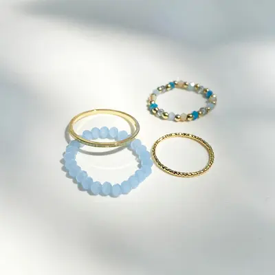 Schmetterlings-Ringset 4-teilig Damen - 9