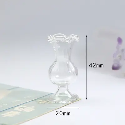 Mini Handmade Glass Vase for Eternal Flowers Desk Decor - 9