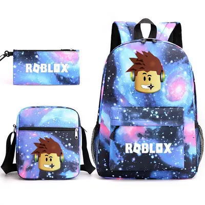 Roblox Themed Student Backpack with 3-Piece Pencil Case Set - 9