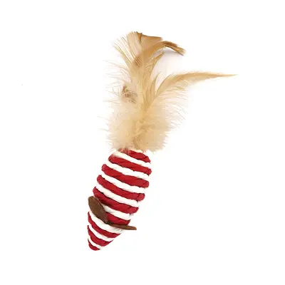 Cat Teaser Wand Toy Set, 7 Pieces with Feather Mice - 4