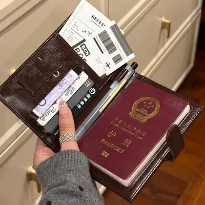 Çok işlevli pasaport cüzdanı RFID koruma - 5