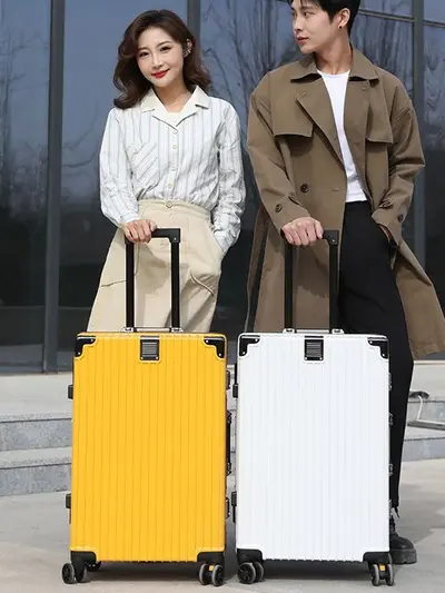 Aluminum frame suitcase PC business trolley universal wheeled suitcase student 26 inch large capacity cipher box cabin size suitcase