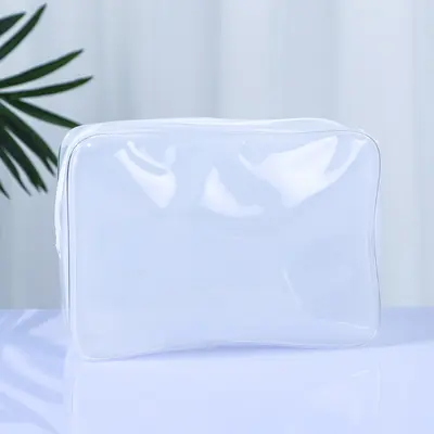Transparente PVC-Kosmetiktasche, wasserdichte Waschtasche mit Logo