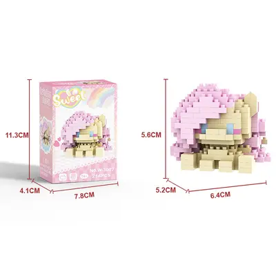 Compatible Lele Pony Cartoon Figure Building Blocks Set, Educational Toy for Girls - 8
