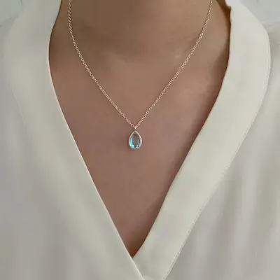 S925 Sterlingsilber Zirkonia-Halskette für Damen - 7