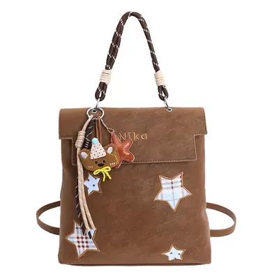 Women's Retro Backpack, Large Capacity, Korean-Style College Look - 6