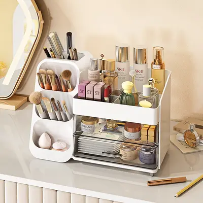 Large capacity cosmetics storage box, multifunctional organizer - 4