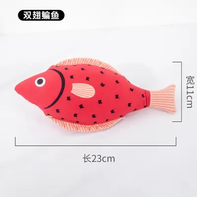 Seafood and Fish Themed Cat Toy with Catnip, Bite-Resistant - 7