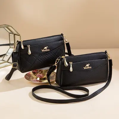 Hengli Factory Ladies Genuine Leather Texture Crossbody Mini Bag Single Shoulder Shopping Coin Phone Bag Small Wallet Soft Leather