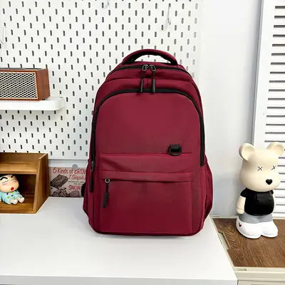 Herren- und Damen-Rucksack mit Laptop-Fach, einfarbig - 8