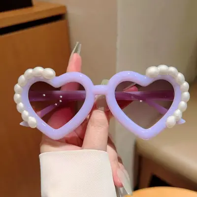 Children's Heart-Shaped Sunglasses Cute Performance Photo Prop - 10