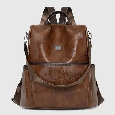 Retro Fashion PU Women's Backpack, Personalizable - 8