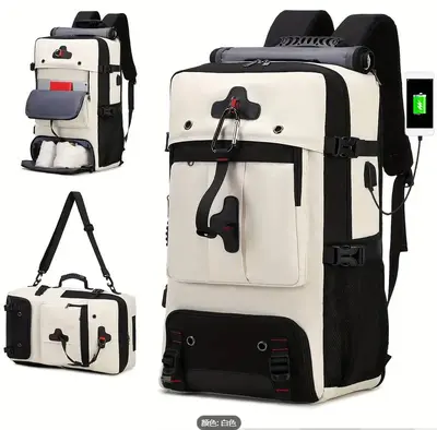 Cross-border Men's Mountaineering Hiking Backpack Large Capacity Outdoor Waterproof Wear-resistant Breathable Multi-layer Storage Computer Backpack - 13