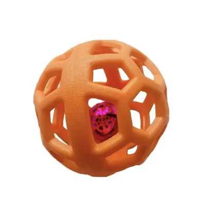 TPR Dog Toy Hollow Ball with Bell, Teeth Cleaning and Training - 7