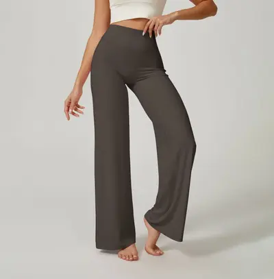 Damen-Yogahose, gerader Schnitt, po-hebend, schlankmachend, Schlaghose - 11