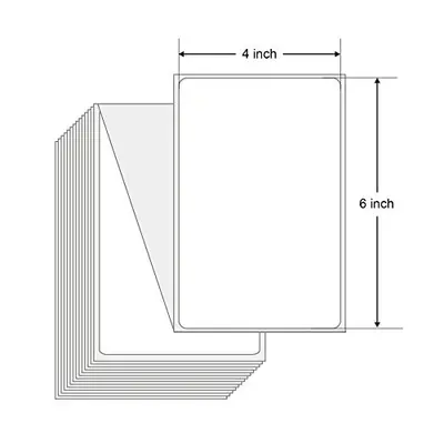 Grenzüberschreitend beliebtes Versandetikett-Thermopapier, Etiketten-Spezialpapier für den grenzüberschreitenden Handel, elektronische Versandlabels 100*150 gefaltet, E-Postbao