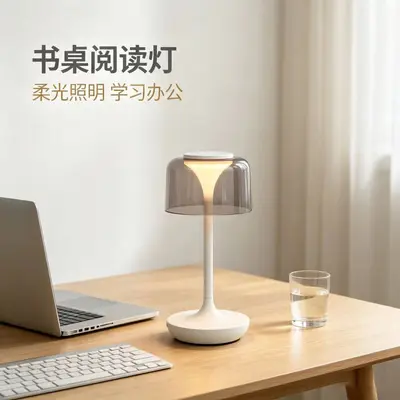 Modern Minimalist Mushroom Table Lamp Type-C Rechargeable Touch Dimmable