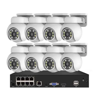 8MP dome camera, 4K, 360° rotating, POE, day/night full-color