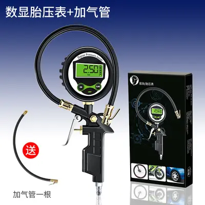 Digital Tyre Pressure Gauge Inflator Chuck for Car, Bicycle and Motorcycle - 12