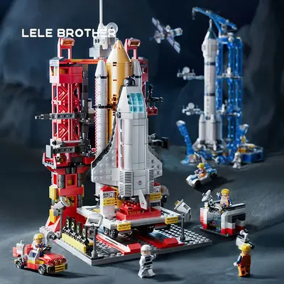 Lego Uyumlu Erkek Yapı Blokları, Uzay Mekiği Roket Model Seti - 2
