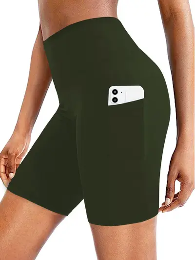 Yoga-Shorts mit Taschen, po-formend, eng anliegend, elastisch - 12