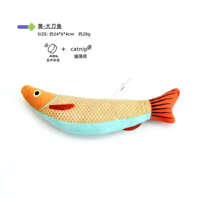Realistic Fish-Shaped Catnip Cat Toy, Chew-Resistant, Teeth Grinding - 7
