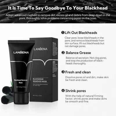 LANBENA 蓝蓓娜黑头鼻膜支装50g撕拉面膜鼻贴remove blackheads