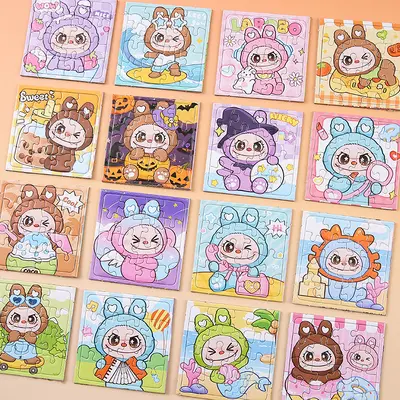 Cartoon-Mini-Puzzle für Kinder, pädagogisches DIY-Steckpuzzle, Steckbausatz für den Kindergarten, Geschenk, niedliches kreatives Geschenkartikel im Großhandel