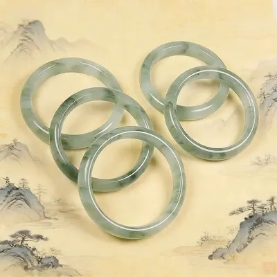 Xinjiang Tianshan yeşim bilezik, doğal, kadın - 9