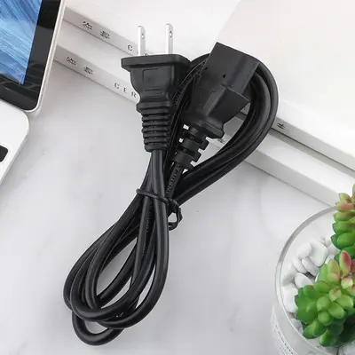 JIS Figure-8 Power Cord for Computers, Two Flat Blade Plug with Hole
