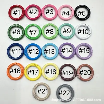 Colorful Alloy Spring Ring Clasp, DIY Jewelry Accessory