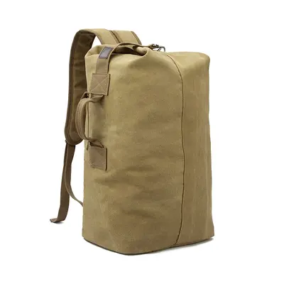 Leinwand-Zylinder-Rucksack, Laptop-Fach, unisex, Reisen